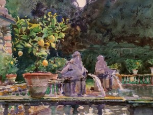 Sargent-Villa di Marlia, Lucca A Fountain-1910 Museum of Fine Arts, Boston, Hayden Collection