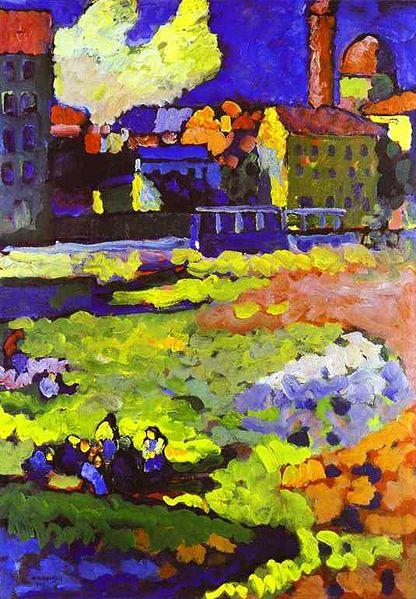 Munich-Schwabing with the Church of St. Ursula by Wassily Kandinsky, 1908—Olga’s Gallery
