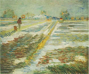 Landscape with Snow, Vincent van Gogh [Public domain], via Wikimedia Commons