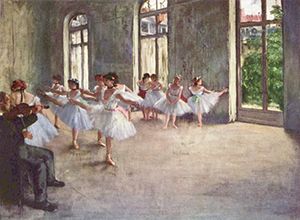 Ballet Rehearsal,  Edgar Degas, 1873 [Public domain], via Wikimedia Commons
